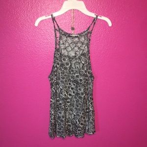 floral halter tank